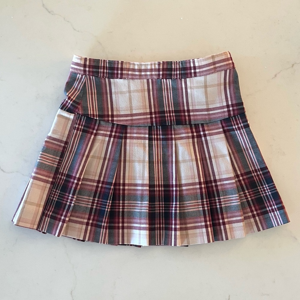 H&M Pleated Plaid Skirt 5-6T